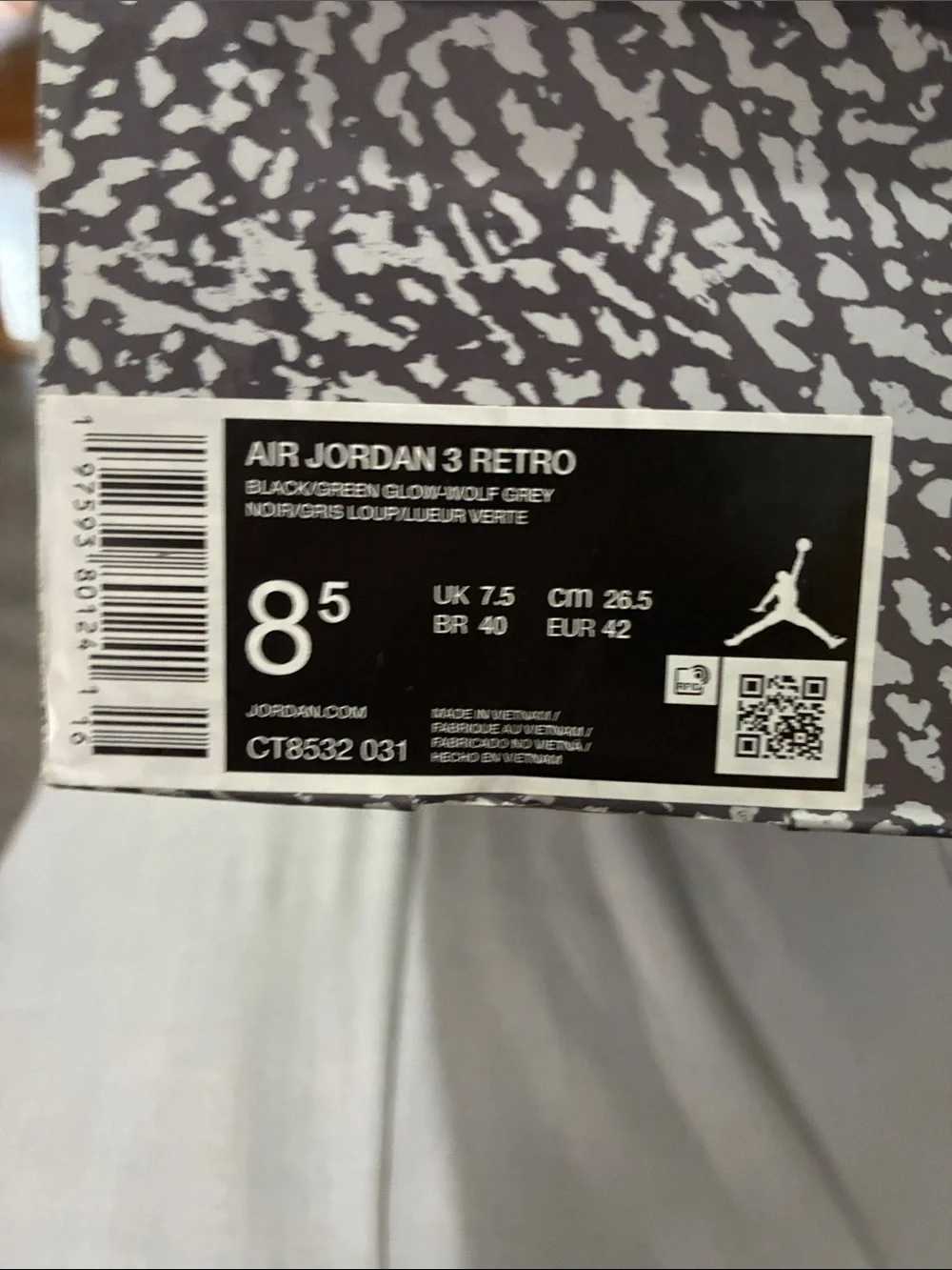 Jordan Black Box with Teal Jumpman and Elephant Print Accent